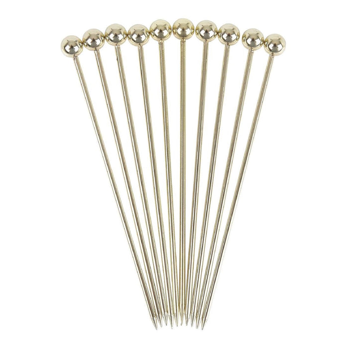 Beaumont Ball Garnish Pick Gold Plated (10 Pack) Beaumont