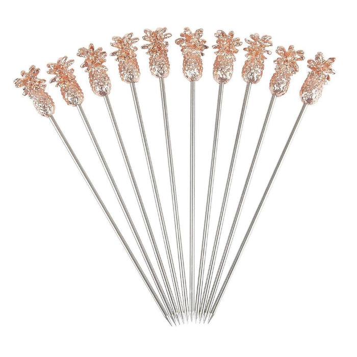 Beaumont Pineapple Garnish Pick Copper Plated (10 Pack) Beaumont