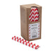 8" 6mm Bore Paper Straws (Red & White Striped)