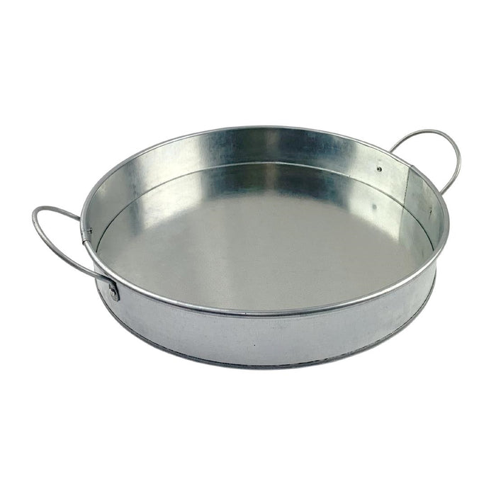 12 Inches. Material: Galvanised Tin.