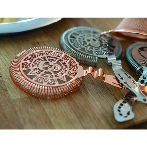 Beaumont Copper Plated Skull Throwing Strainer Beaumont