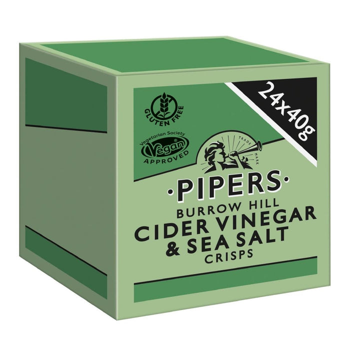 Pipers Burrow Hill Cider Vinegar & Sea Salt 40g (24 Pack) Pipers