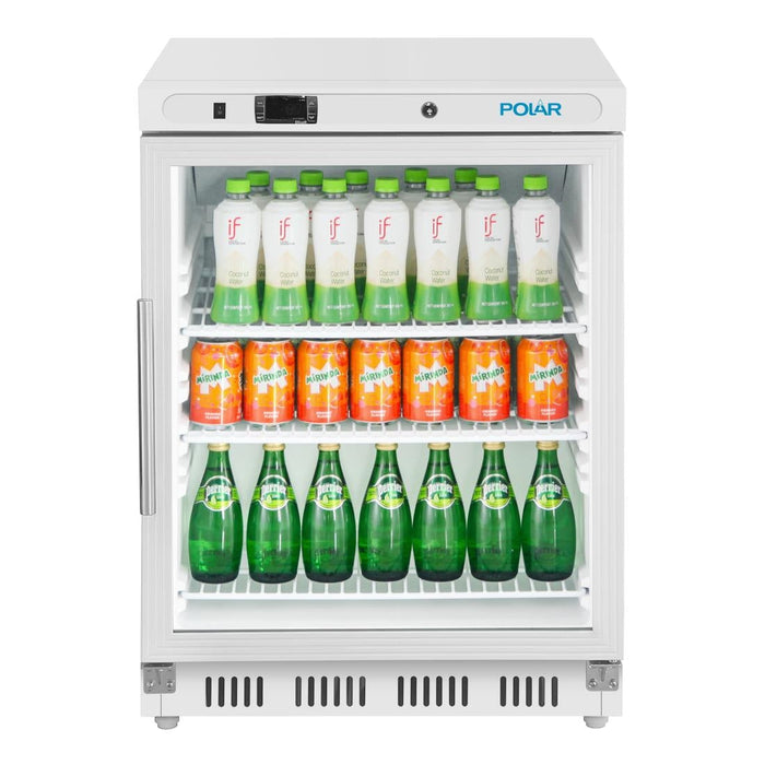 Polar C-Series Under Counter Display Fridge 150Ltr White Polar