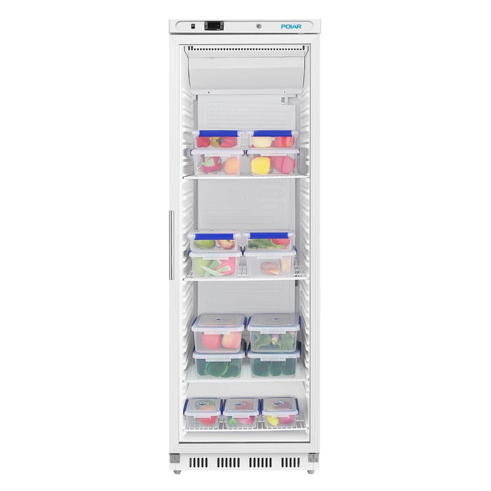 Polar C-Series Upright Display Fridge White 400Ltr Polar