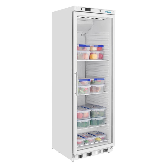Polar C-Series Upright Display Fridge White 400Ltr Polar