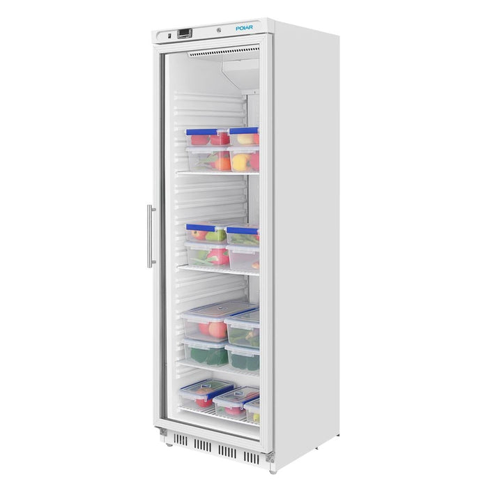Polar C-Series Upright Display Fridge White 400Ltr Polar