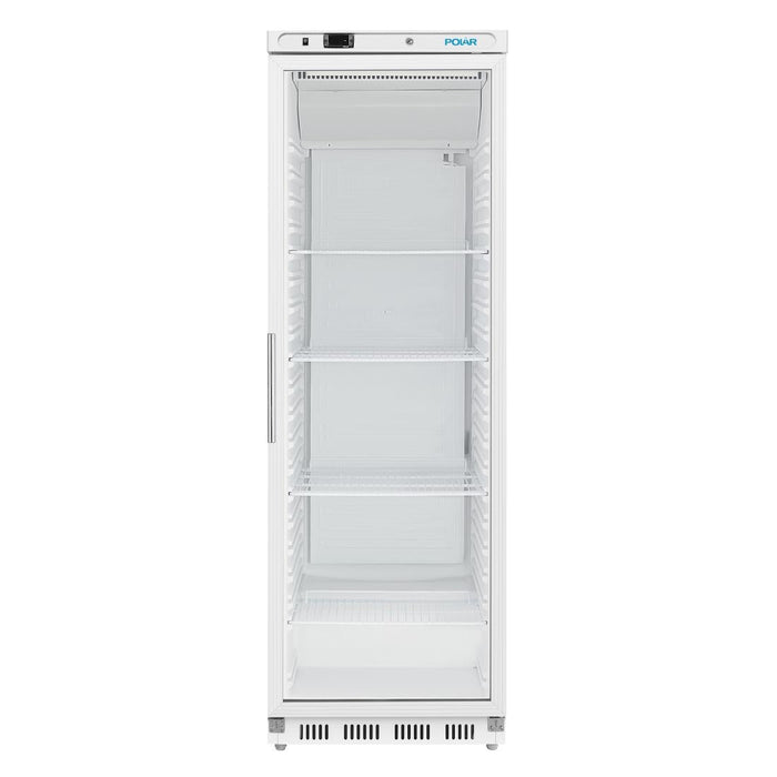 Polar C-Series Upright Display Fridge White 400Ltr Polar