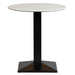 Turin Metal Base 600mm Round Dining Table with Laminate Top in Marble Everyday