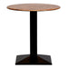 Turin Metal Base 600mm Round Dining Table w/Laminate Top in Planked Oak Everyday