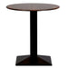 Turin Metal Base 600mm Round Dining Table with Laminate Top in Walnut Everyday