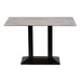 Turin Metal Base Rectangle Dining Table with Laminate Top in Concrete Everyday