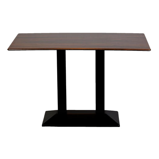 Turin Metal Base Rectangle Dining Table with Laminate Top in Walnut Everyday
