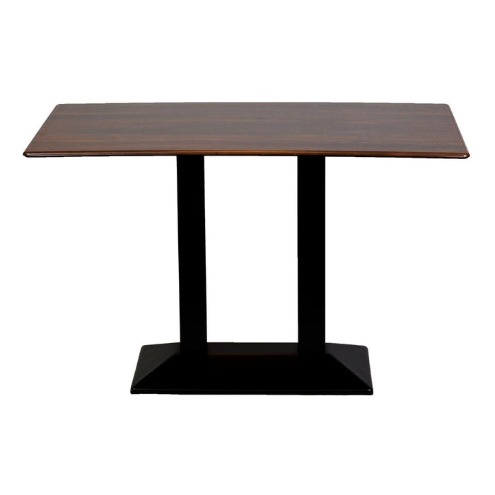 Turin Metal Base Rectangle Dining Table with Laminate Top in Walnut Everyday
