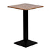 Turin Metal Base 700mm Square Poseur Table w/Laminate Top in Planked Oak Everyday