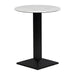 Turin Metal Base 600mm Round Poseur Table with Laminate Top in Marble Everyday