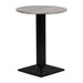 Turin Metal Base 600mm Round Poseur Table with Laminate Top in Concrete Everyday