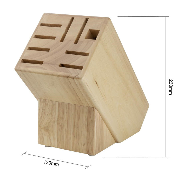 Vogue Wooden Knife Block 9 Slots Vogue