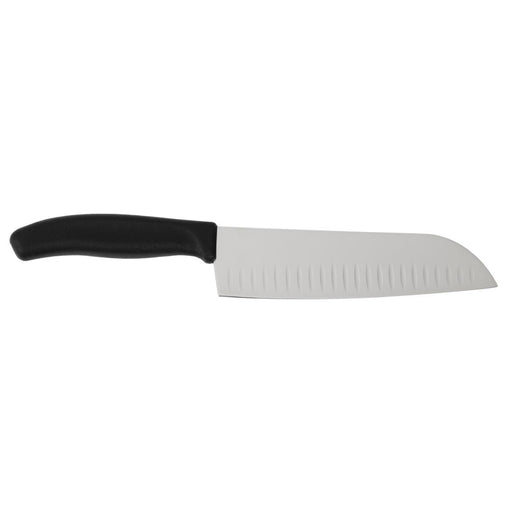 Victorinox Fluted Santoku Knife Black 17.1cm Victorinox