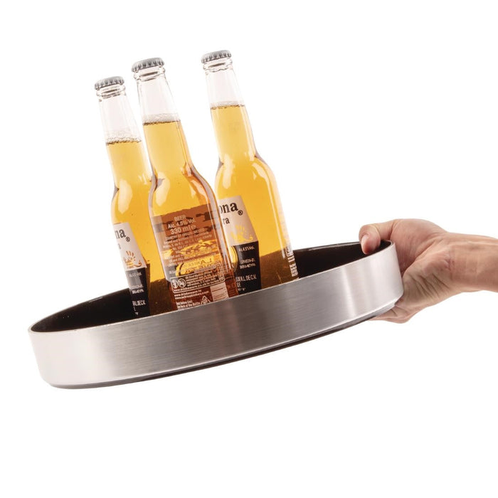 Beaumont Aluminium Round Non-Slip Drinks Tray 330mm Beaumont