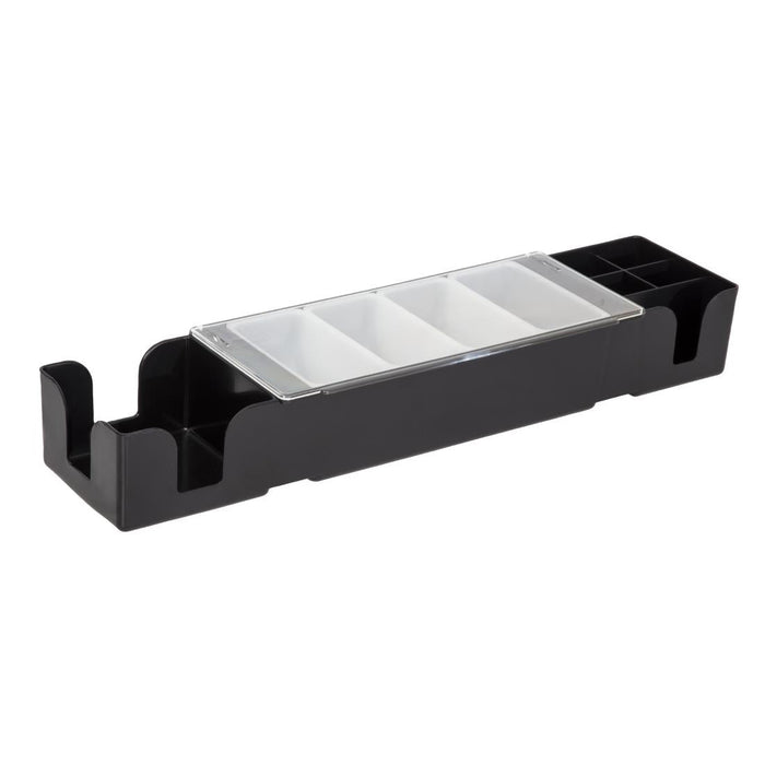 Beaumont 4 Compartment Condiment Holder with Napkin Dispenser Black Beaumont