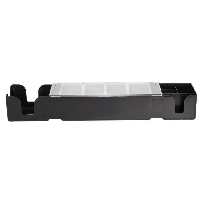 Beaumont 4 Compartment Condiment Holder with Napkin Dispenser Black Beaumont