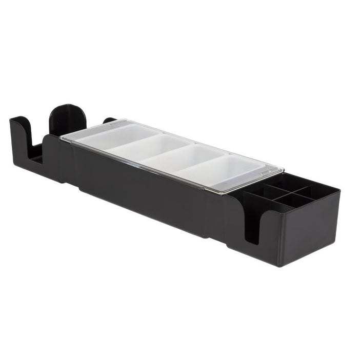 Beaumont 4 Compartment Condiment Holder with Napkin Dispenser Black Beaumont