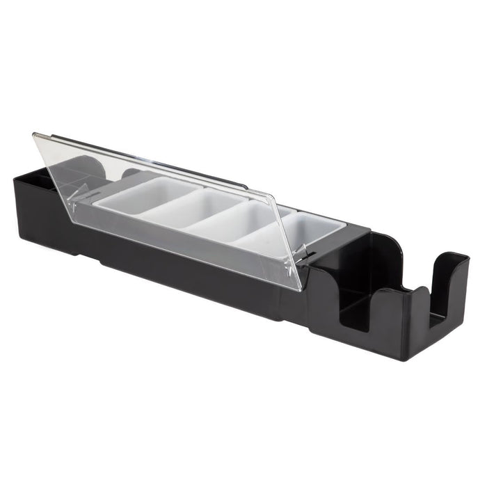 Beaumont 4 Compartment Condiment Holder with Napkin Dispenser Black Beaumont