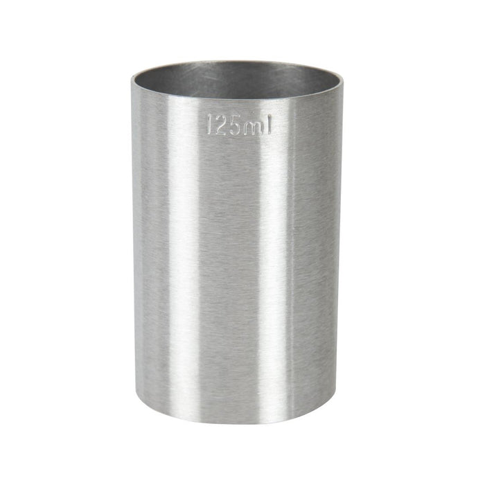 125ml measure. CE stamped. Stainless steel