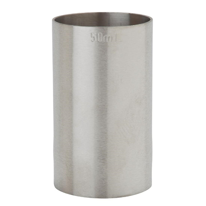 50ml measure. CE stamped. Stainless steel
