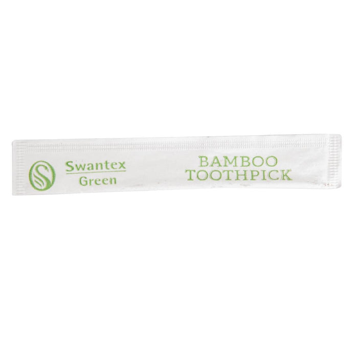 Individually Wrapped Biodegradable Bamboo Toothpicks (1000 Pack) Swantex