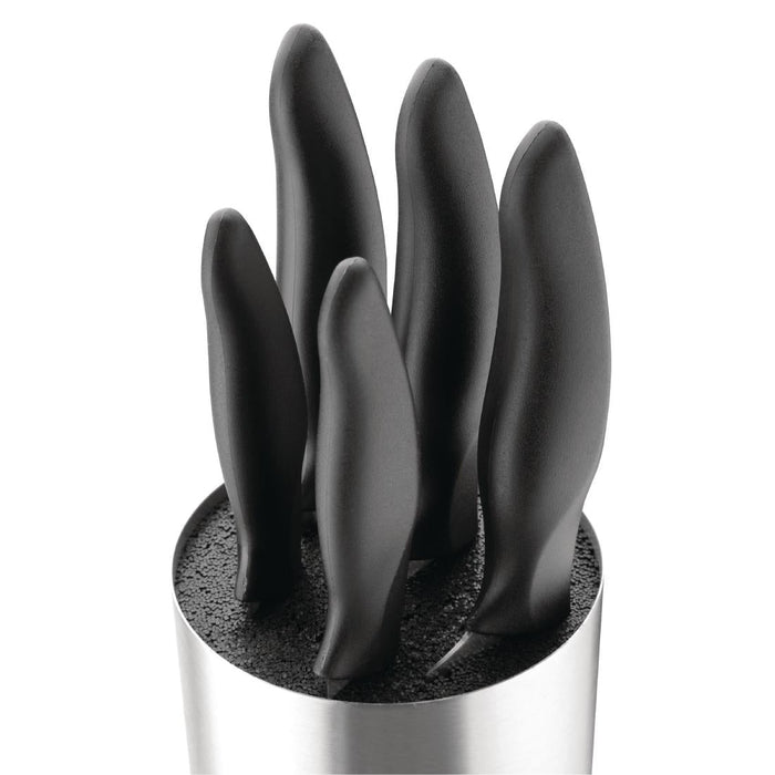 Nisbets Essentials 5-Piece Knife Set with Block Nisbets Essentials