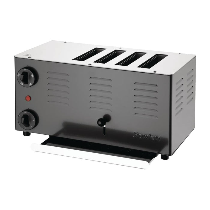Rowlett Regent 4 Slot Toaster Jet Black with 2x Additional Elements Rowlett