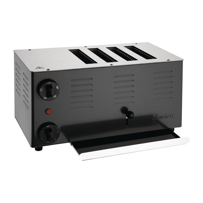 Rowlett Regent 4 Slot Toaster Jet Black with 2x Additional Elements Rowlett