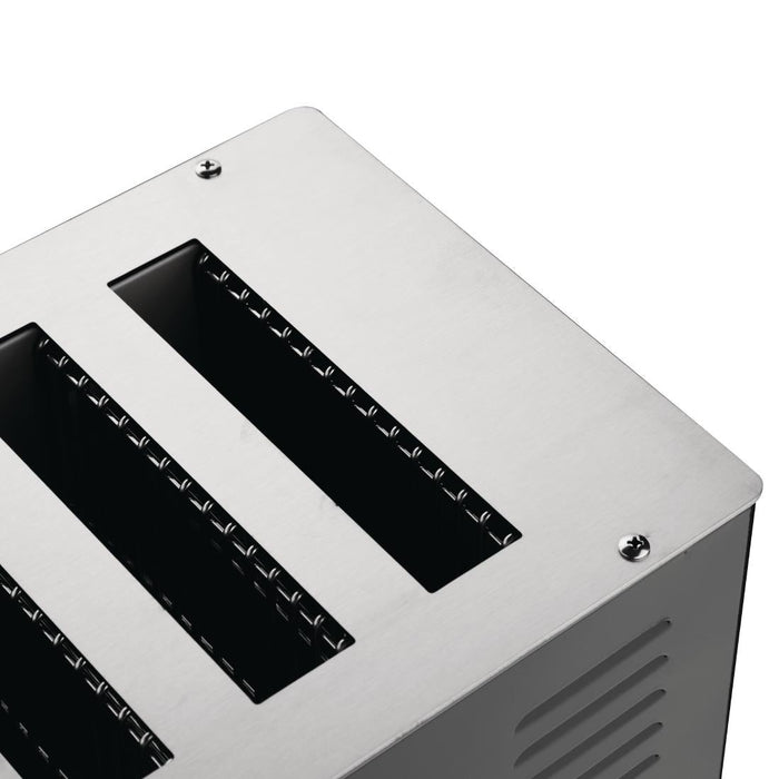 Rowlett Regent 4 Slot Toaster Jet Black with 2x Additional Elements Rowlett