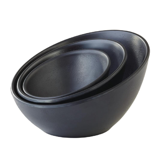 APS Zen Melamine Round Sloped Bowl Black 150ml APS