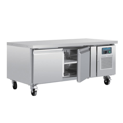 Polar U-Series Double Door Chef Base Counter Fridge Polar