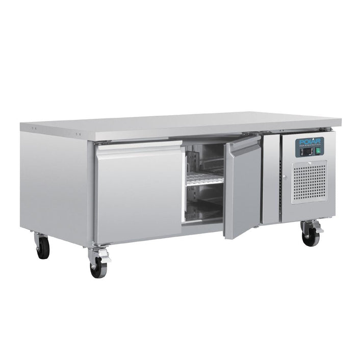 Polar U-Series Double Door Chef Base Counter Fridge Polar