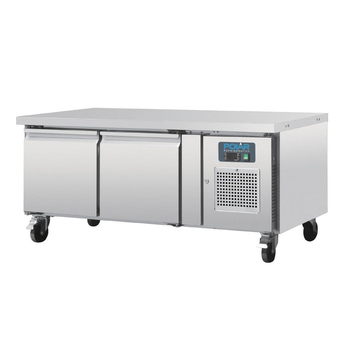 Polar U-Series Double Door Chef Base Counter Fridge Polar