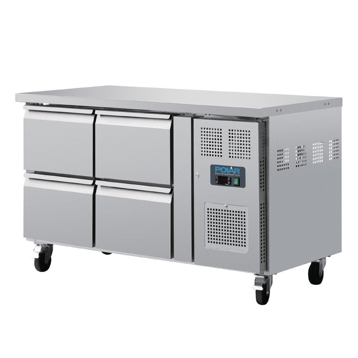 Polar U-Series Four Drawer Gastronorm Counter Fridge Polar