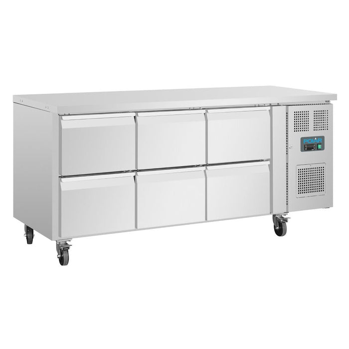 Polar U-Series Six Drawer Gastronorm Counter Fridge Polar