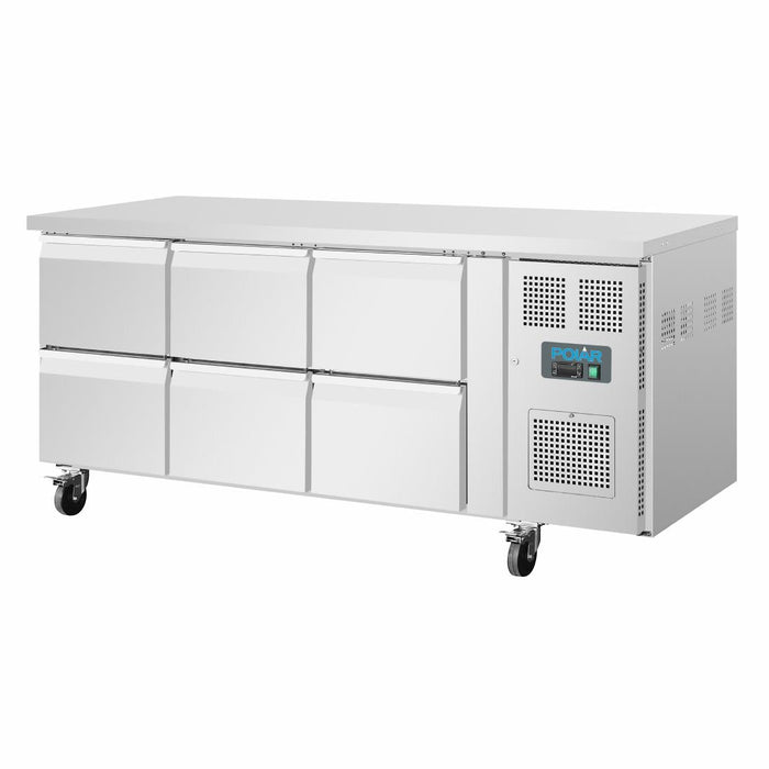 Polar U-Series Six Drawer Gastronorm Counter Fridge Polar