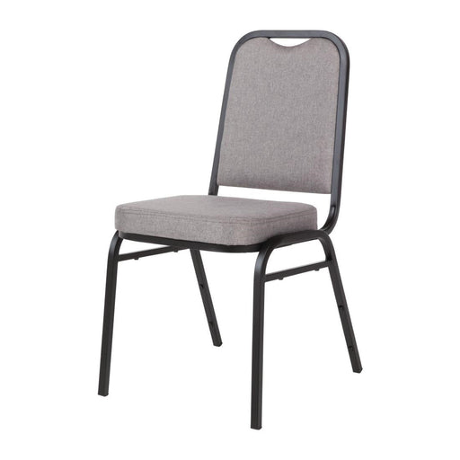 Bolero Square Back Banquet Chairs Black & Grey (4 Pack) Bolero
