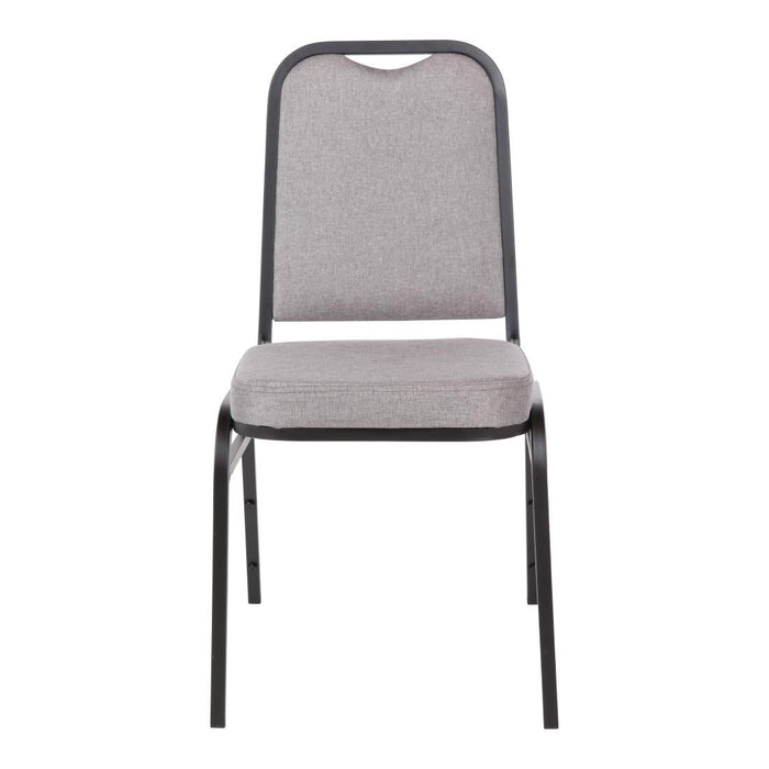 Bolero Square Back Banquet Chairs Black & Grey (4 Pack) Bolero