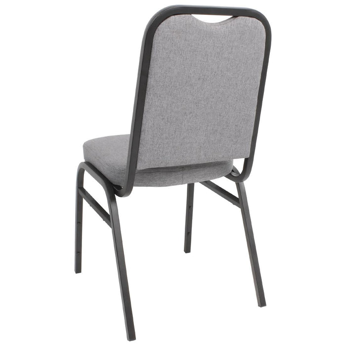 Bolero Square Back Banquet Chairs Black & Grey (4 Pack) Bolero