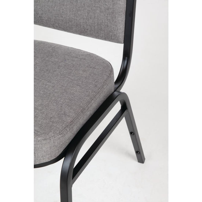Bolero Square Back Banquet Chairs Black & Grey (4 Pack) Bolero