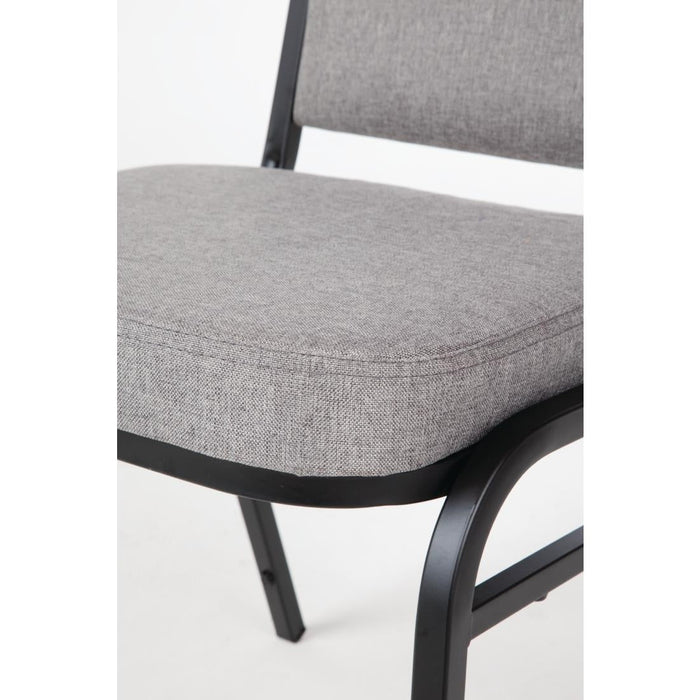 Bolero Square Back Banquet Chairs Black & Grey (4 Pack) Bolero
