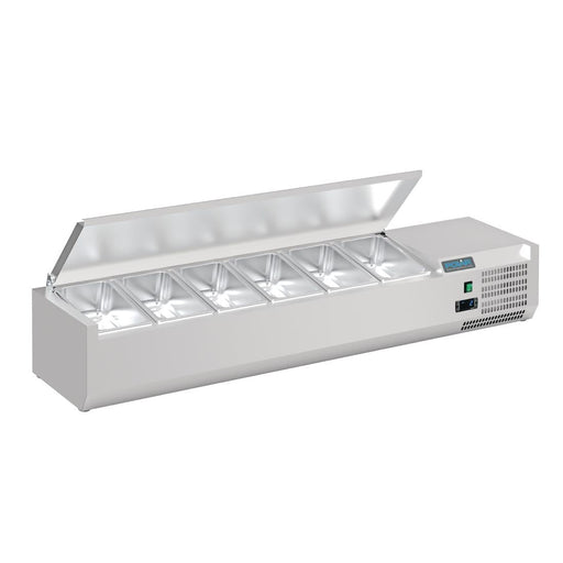 Polar G-Series Countertop Prep Fridge with Lid 6x 1/4GN Polar