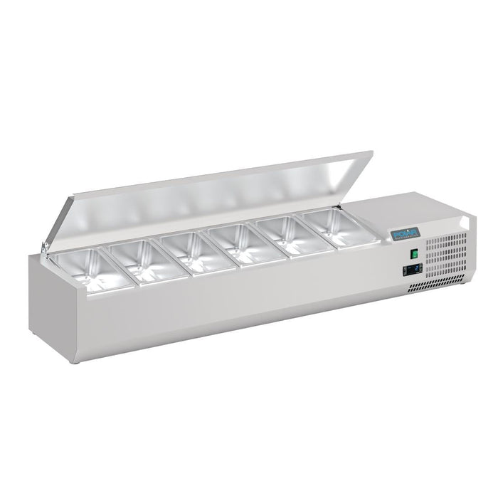 Polar G-Series Countertop Prep Fridge with Lid 6x 1/4GN Polar