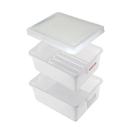 Set includes 35L Box with perforated 35L insert and lid