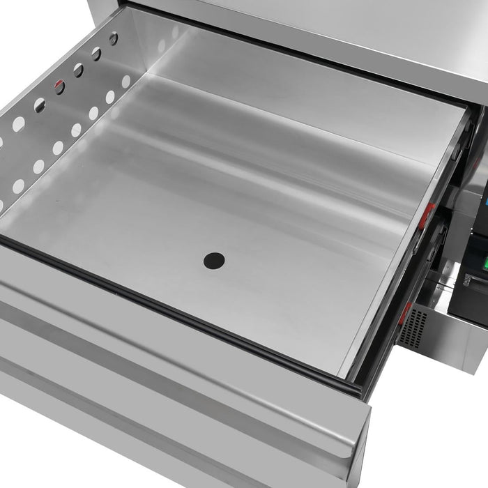 Polar U-Series Double Drawer Dual Temperature Counter Fridge Freezer 6xGN Polar